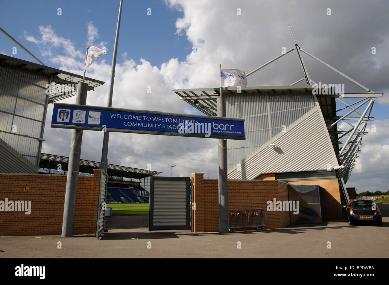Weston Homes Comunità Stadium di Colchester Essex England Regno Unito Foto Stock
