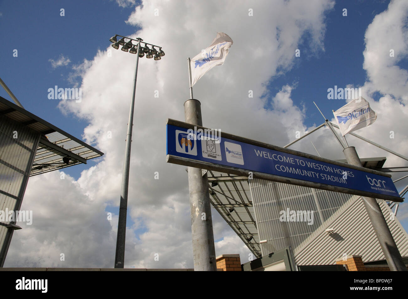Weston Homes Comunità Stadium di Colchester Essex England Regno Unito Foto Stock