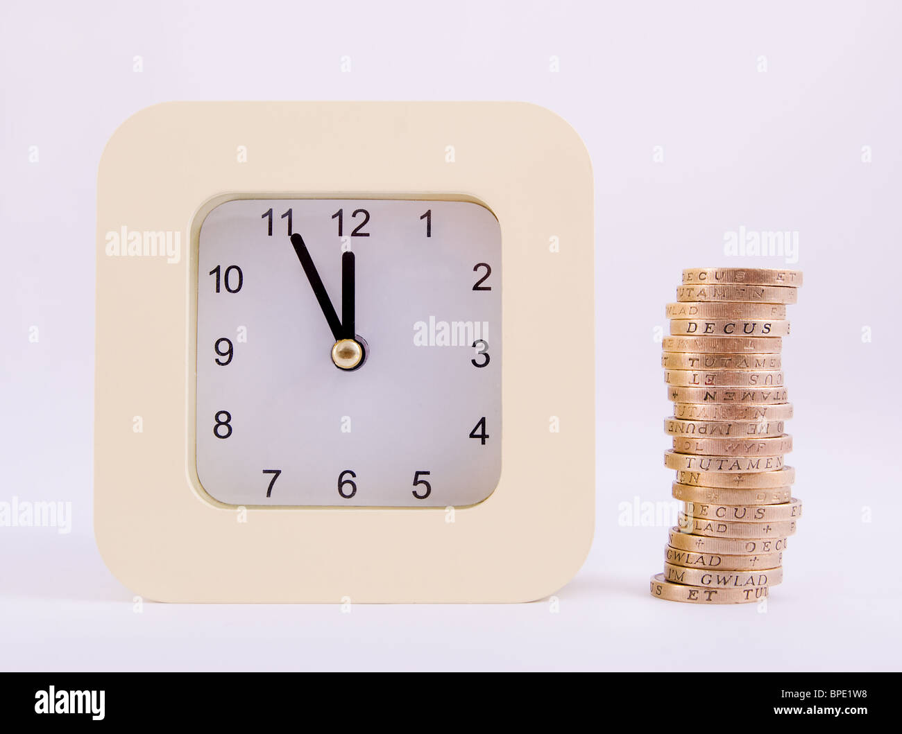 Il tempo è denaro Foto Stock