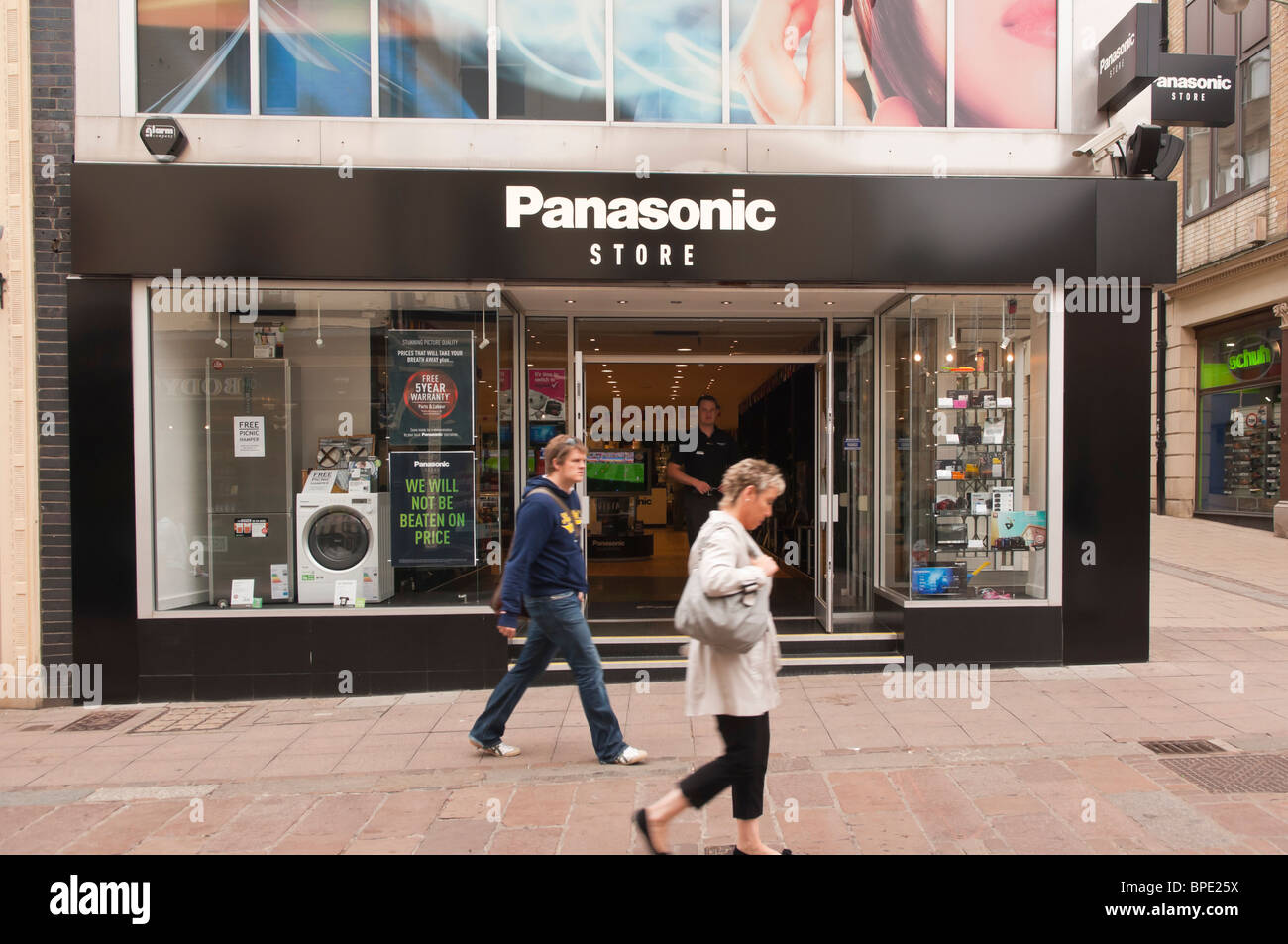 Il Panasonic shop store in Norwich , Norfolk , in Inghilterra , Gran Bretagna , Regno Unito Foto Stock