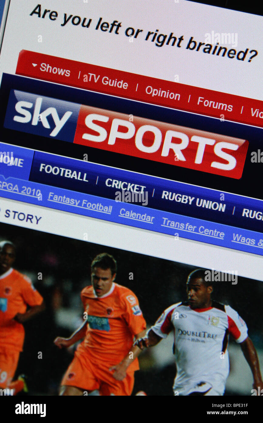 Skysports sky sports news online Foto Stock