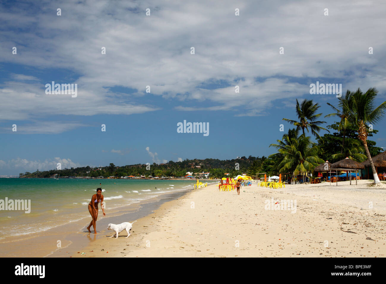 Ponta de Areia Beach, Isola Itaparica vicino a Salvador de Bahia, Brasile,. Foto Stock