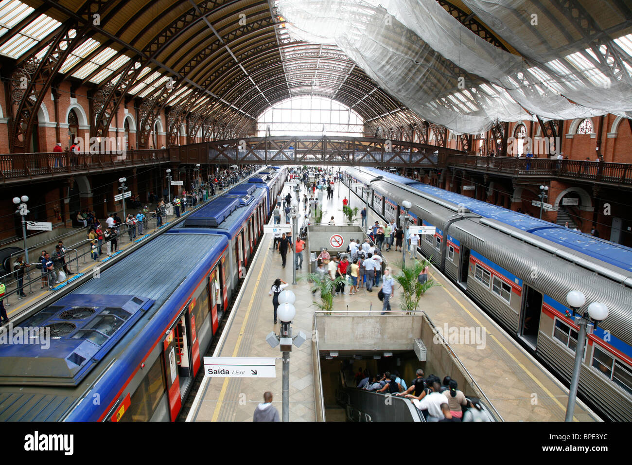 Estacao da Luz stazione ferroviaria, Sao Paulo, Brasile. Foto Stock