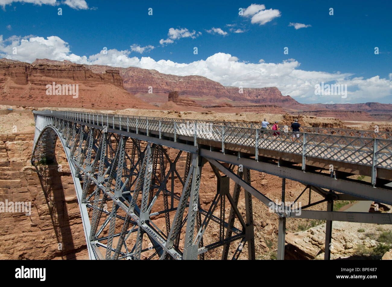 Navajo ponte che attraversa il fiume Colorado attraverso il Marble Canyon Arizona Foto Stock