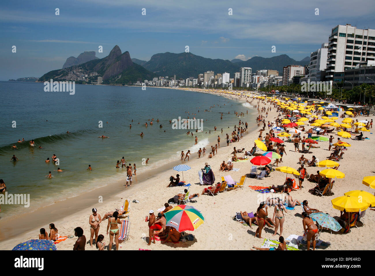 La spiaggia di Ipanema, Rio de Janeiro, Brasile. Foto Stock