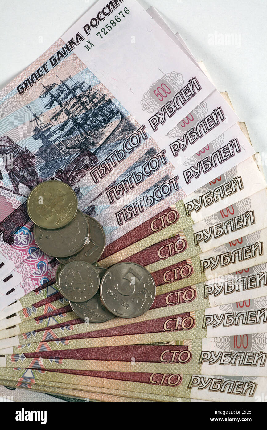 Rubli russi Foto Stock