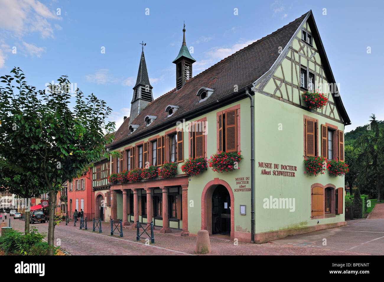 Museo e luogo di nascita di Albert Schweitzer a Kaysersberg, Alsazia, Francia Foto Stock