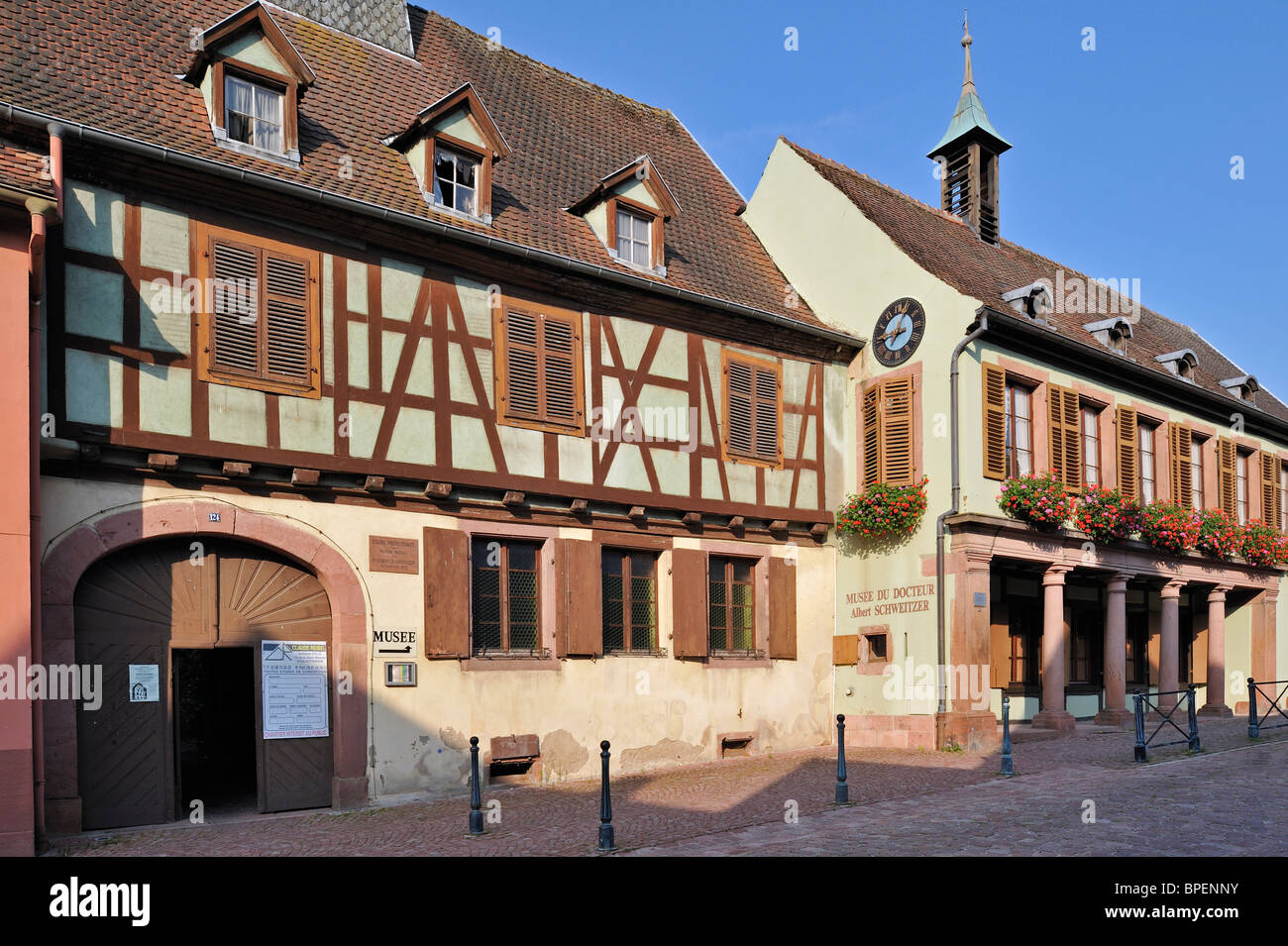 Museo e luogo di nascita di Albert Schweitzer a Kaysersberg, Alsazia, Francia Foto Stock