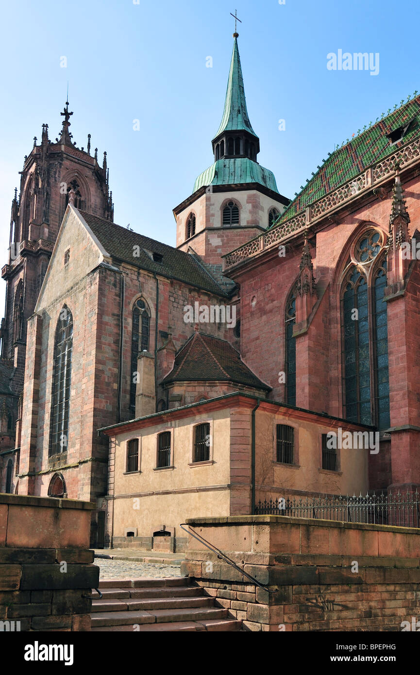 La chiesa Santo-Giorgio / Église Saint-Georges a Sélestat, Alsazia, Francia Foto Stock