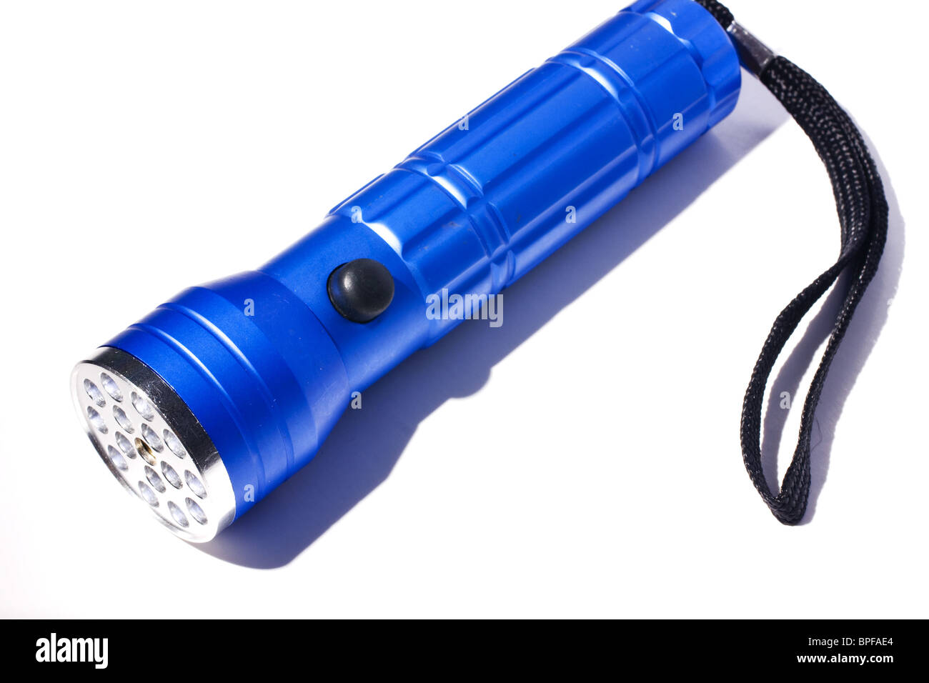 Si tratta di una plastica blu lampada tascabile Foto Stock