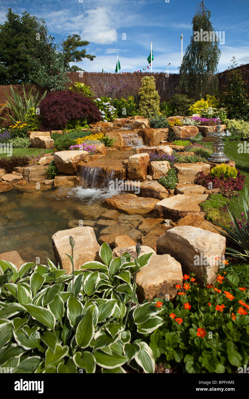 Regno Unito, Inghilterra, Merseyside Southport Flower Show, perenne sfida Trofeo giardino vincente Foto Stock