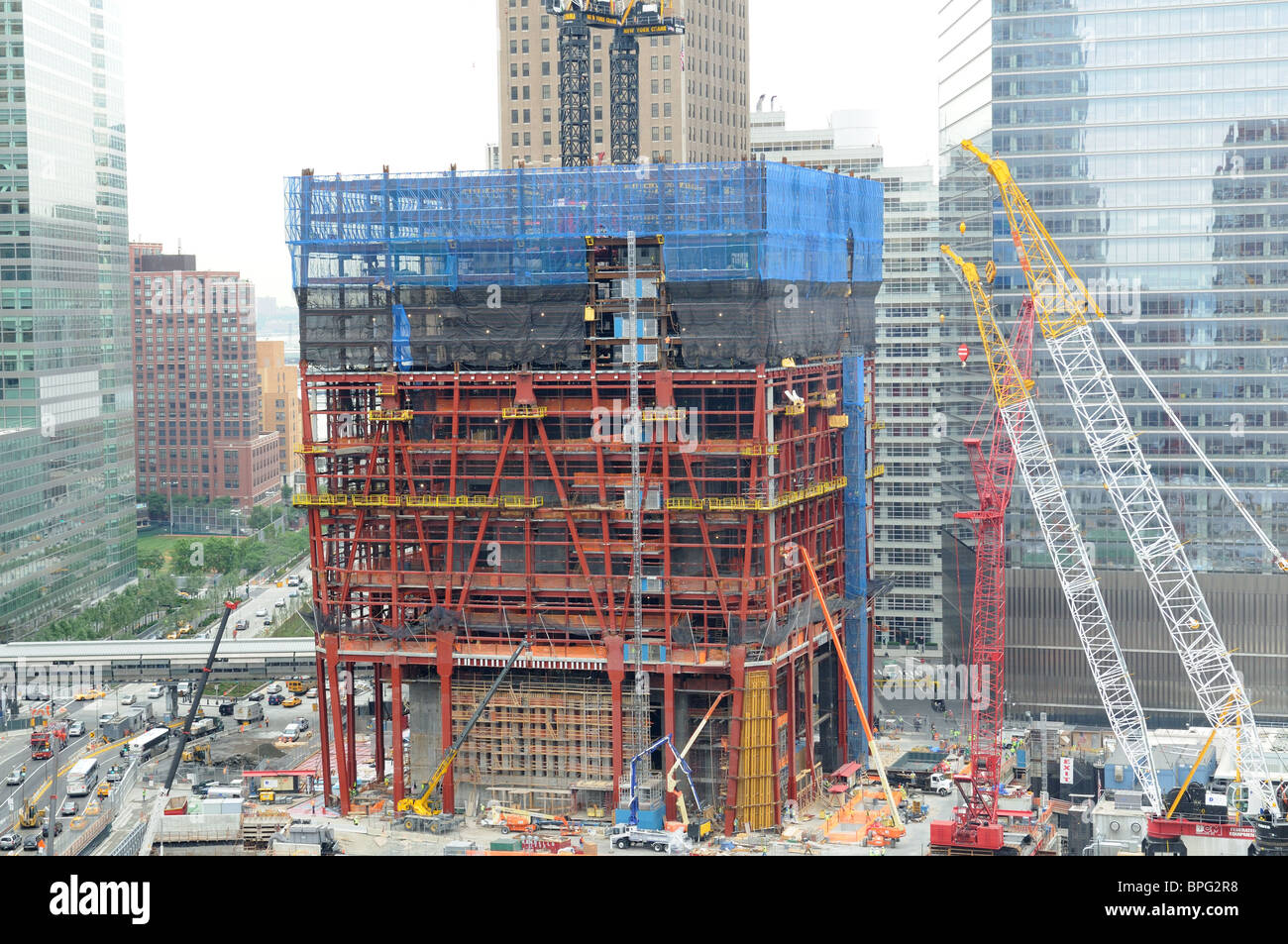 Torre 1 al sito del World Trade Center nella Lower Manhattan. Foto Stock