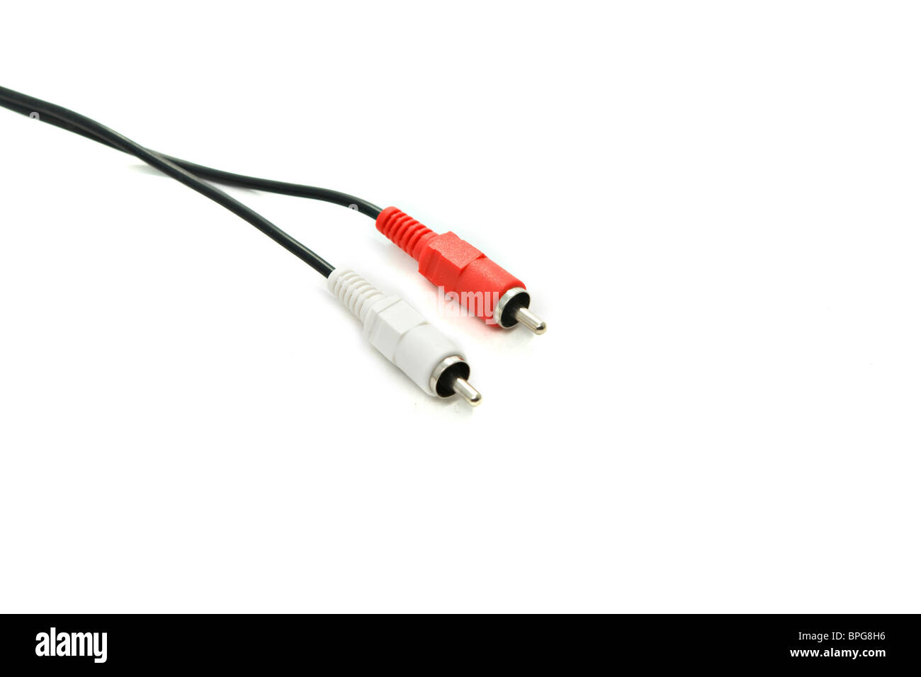 Cavo Audio Video con il rosso e bianco phono RCA spine maschio Foto stock -  Alamy