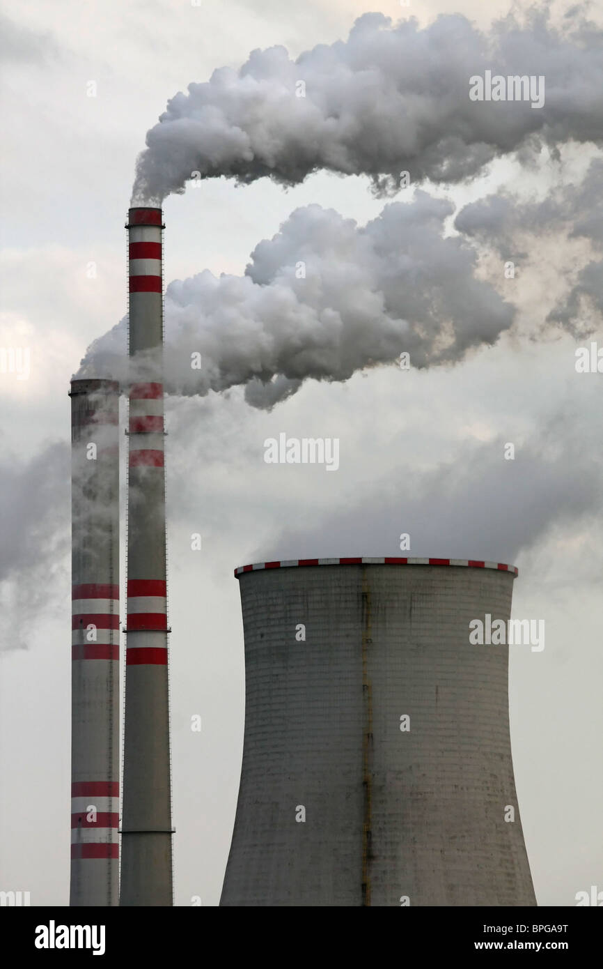 Industrial inquinamento atmosferico Foto Stock