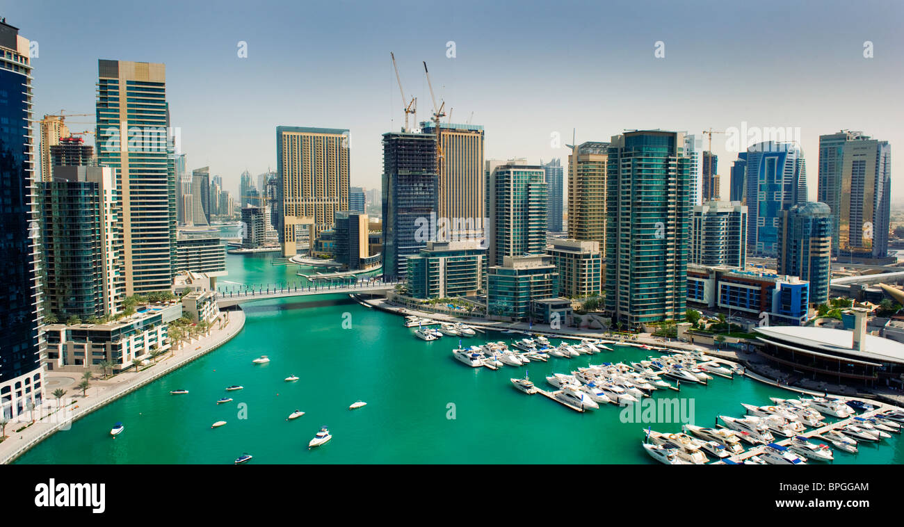 Marina di Dubai, Emirati arabi uniti Foto Stock