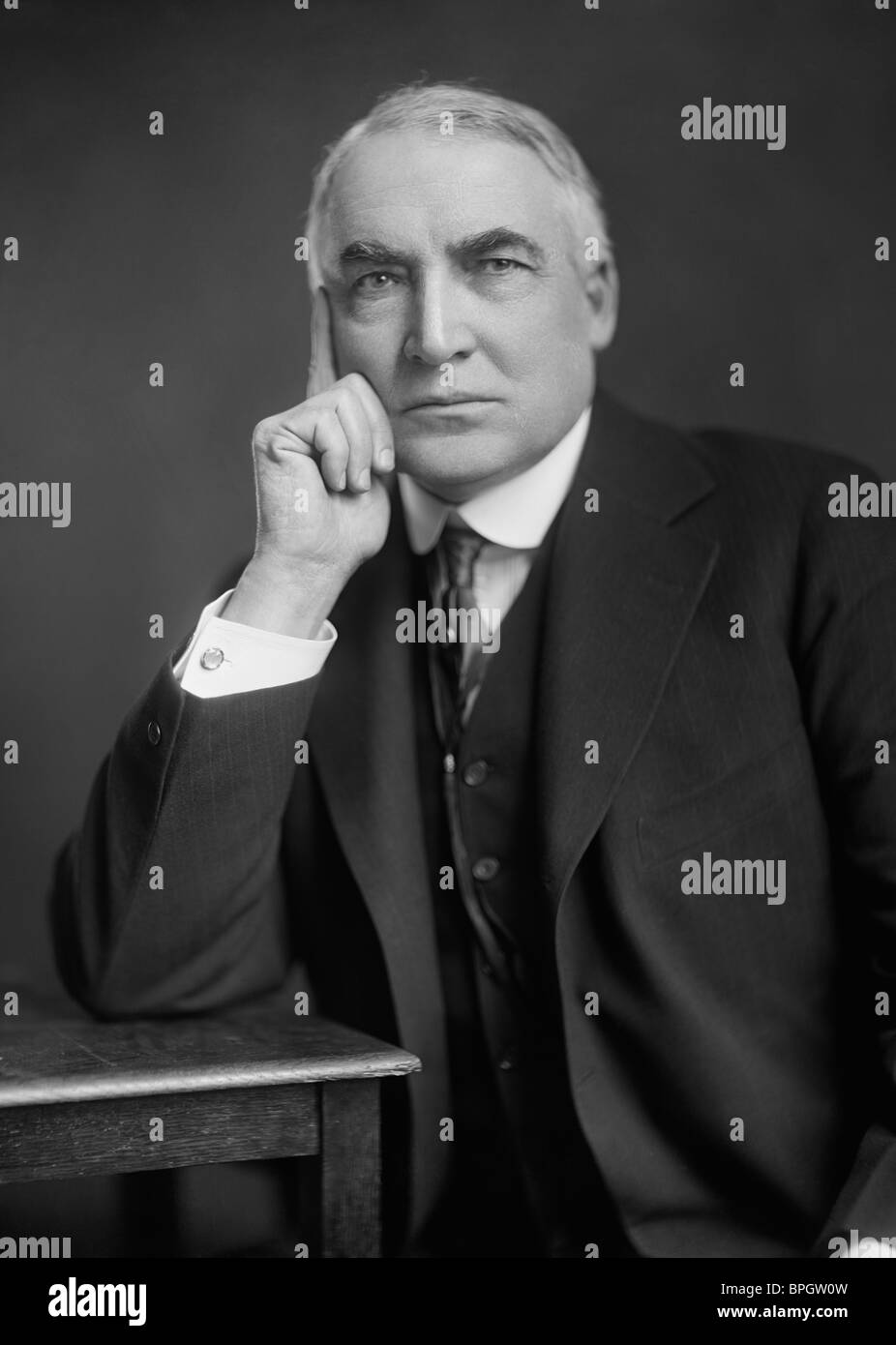 Foto ritratto circa 1920 di Warren G. Harding (1865 - 1923) - la XXIX del Presidente USA (1921 - 1923). Foto Stock