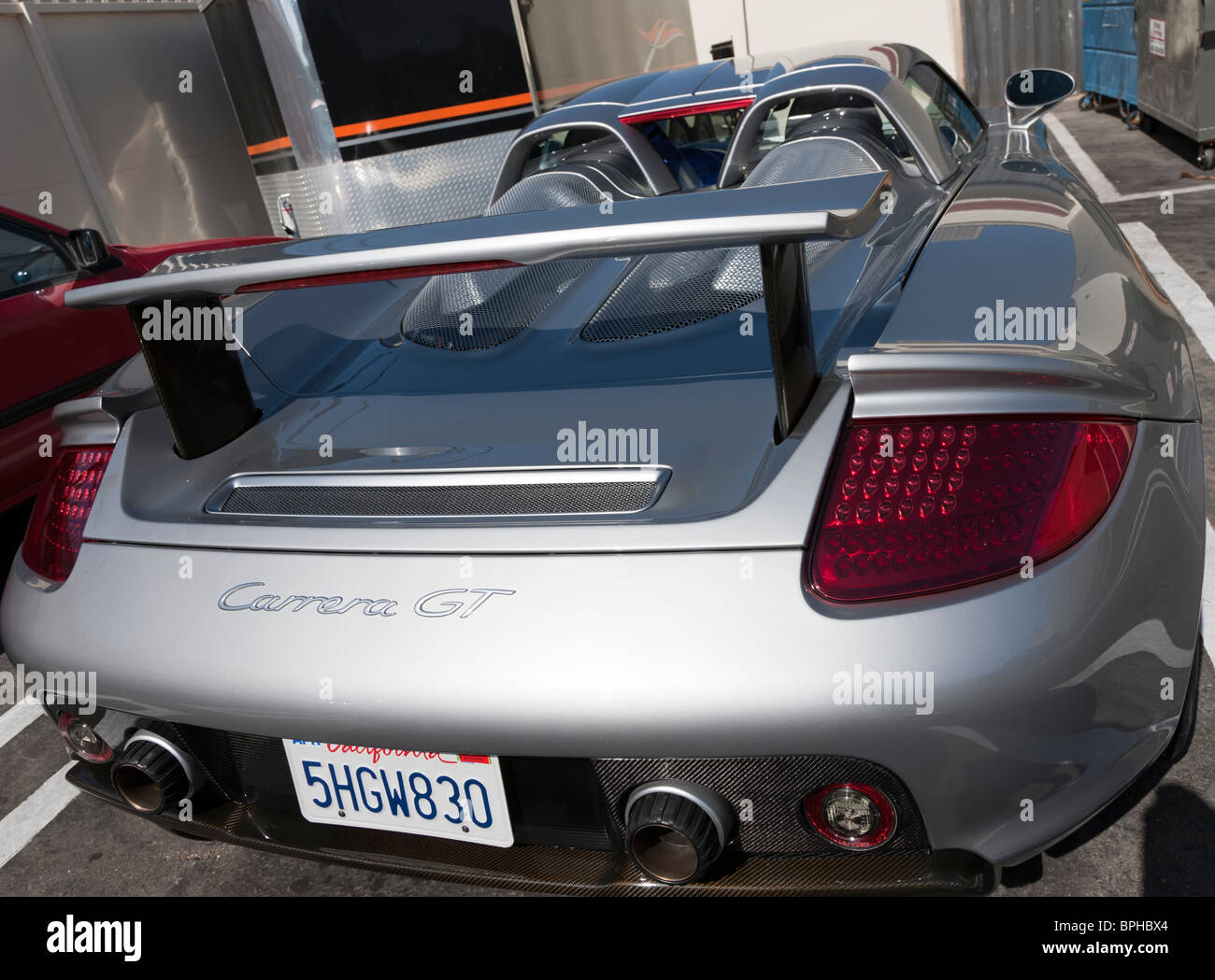 Porsche Carrera GT argento Foto Stock