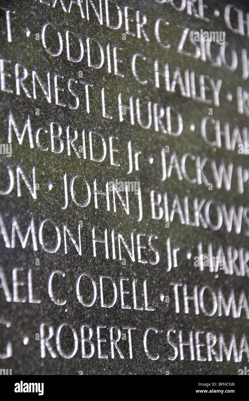 La guerra del Vietnam Veterans Memorial, Washington DC, Stati Uniti d'America Foto Stock