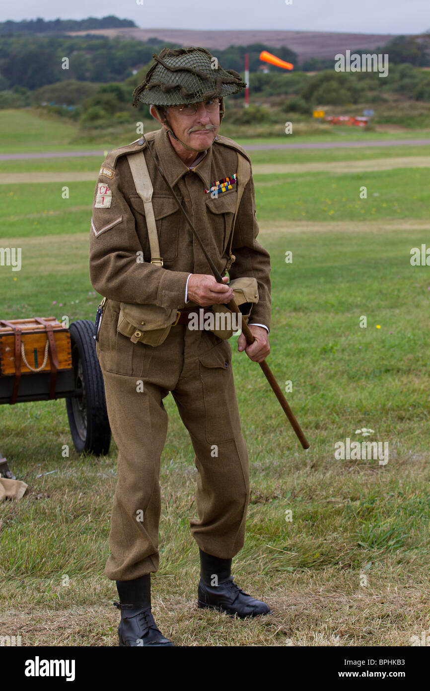 Attore giocando Caporale Jones dal papà della esercito. Shoreham airshow di West Sussex, in Inghilterra, Regno Unito Foto Stock