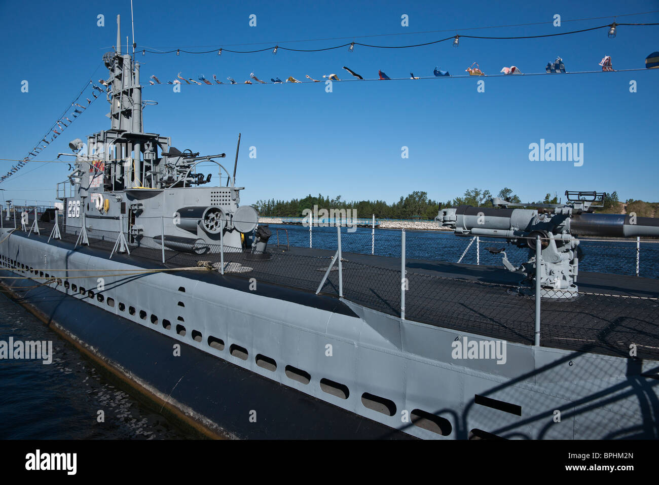 United States Navy seconda guerra mondiale sottomarino classe Gato USS Silversides in mostra a Muskegon Michigan nessuno ad alta risoluzione Foto Stock