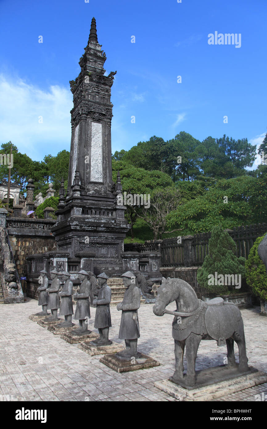 Khai Ding tomba in tinta, Vietnam Foto Stock