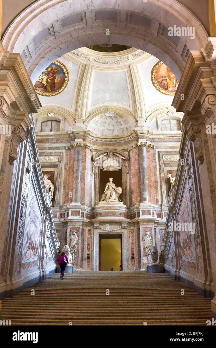 Interno al Palazzo Reale di Caserta, Italia Foto Stock