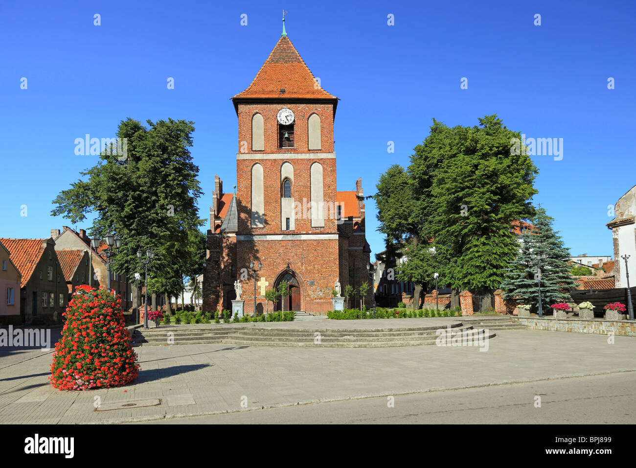 Chiesa Parrocchiale di San Giacomo Apostolo in Tolkmicko, Polonia. Foto Stock