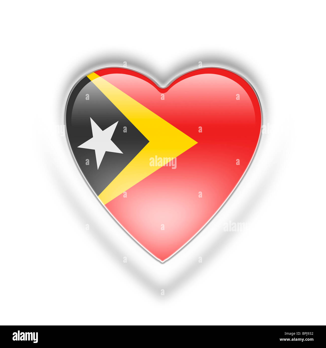 Timor est - Timor Leste a bandiera Foto Stock