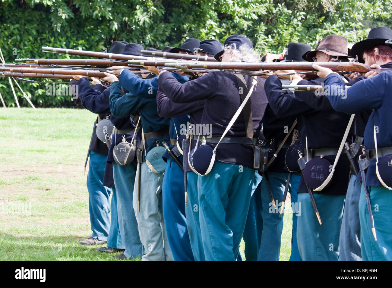 La guerra civile americana Reenactors Foto Stock