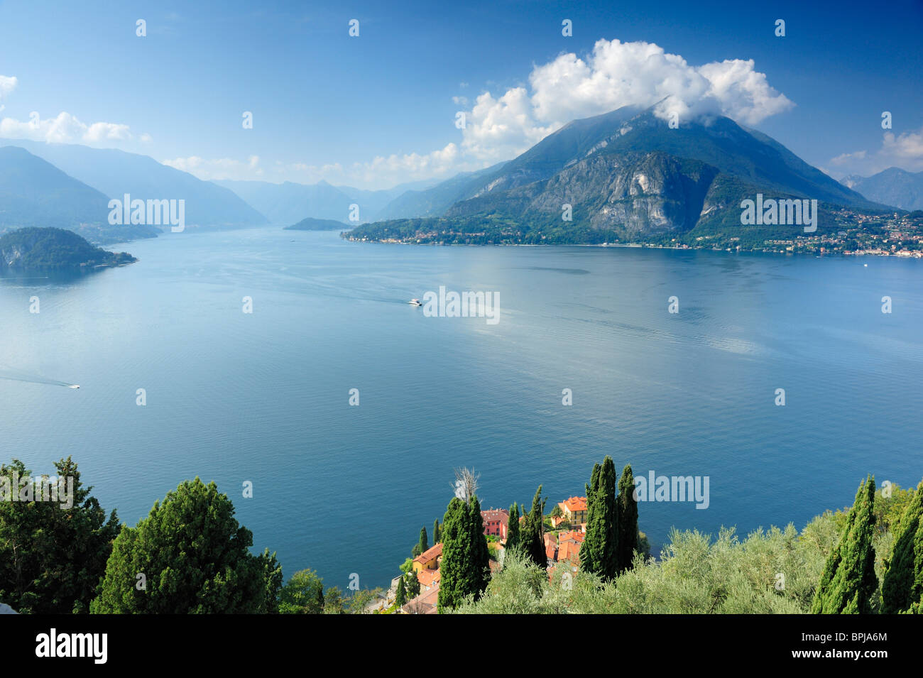 Vista sul lago di Como, Lombardia, Italia Foto Stock