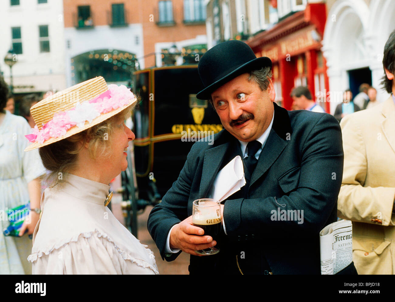 La città di Dublino, Co Dublin, Irlanda, Bloomsday Foto Stock