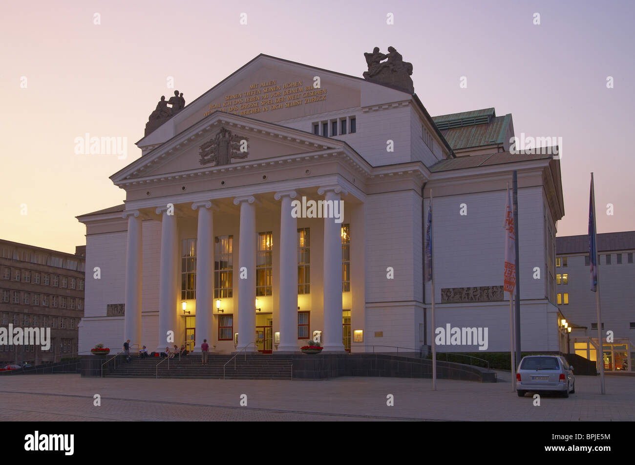 Teatro di Duisburg (architetto: Martin Duelfer, 1910 - 1912), il teatro solo edificio in stile art nouveau nel bacino della Ruhr, Koenig- Foto Stock