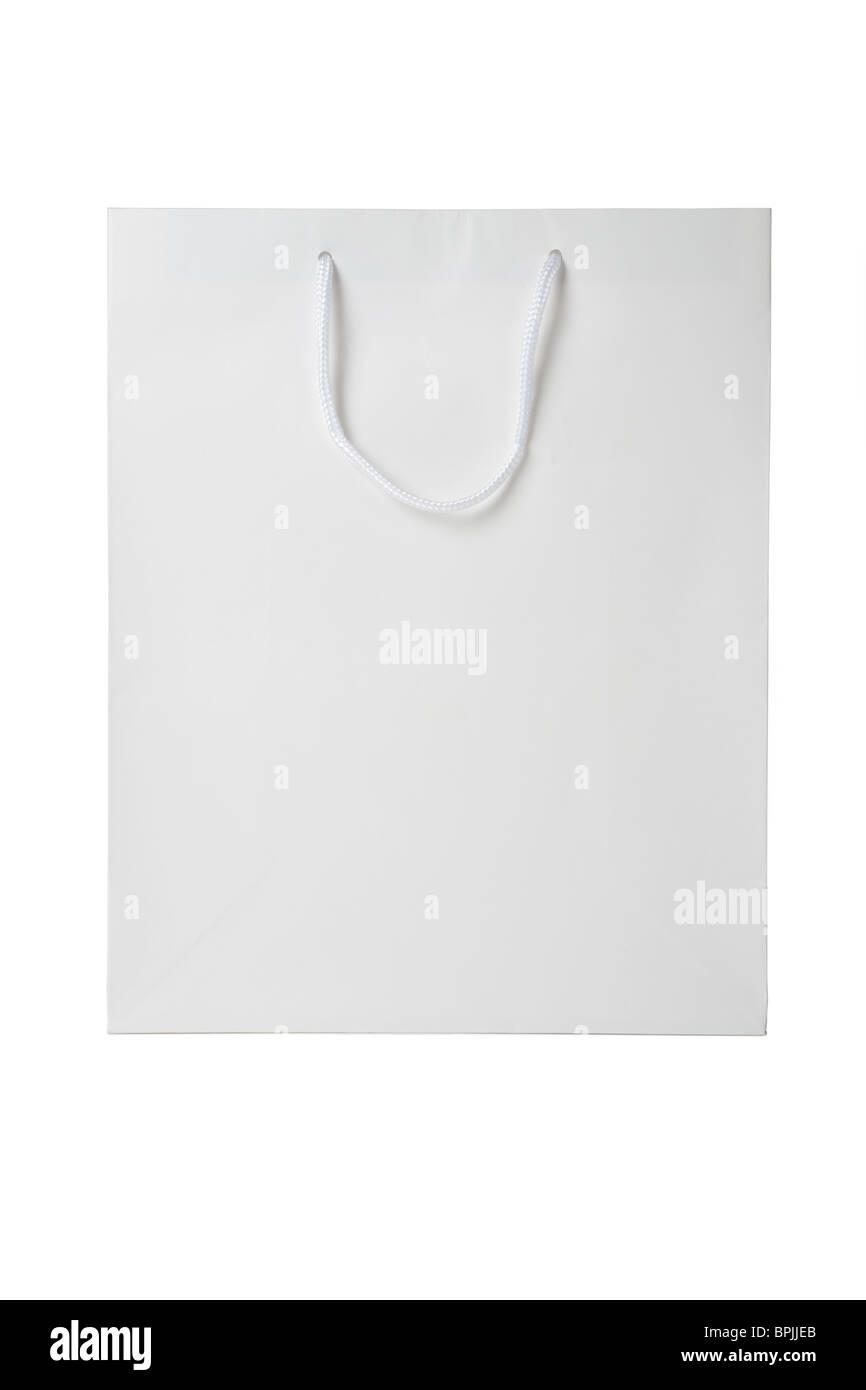 White Shopping Bag close up shot Foto Stock