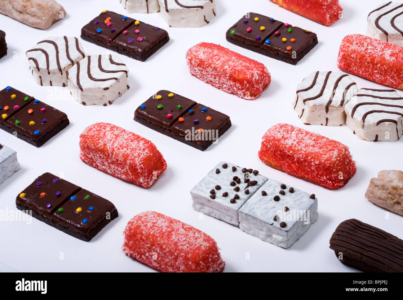 Un assortimento di junk food items. Foto Stock