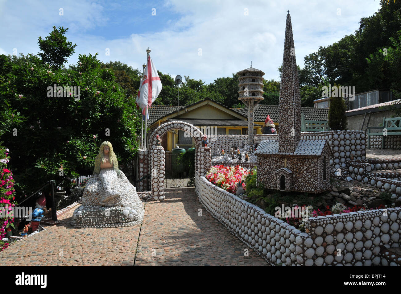 La Shell Garden, St Brelade, Jersey Foto Stock