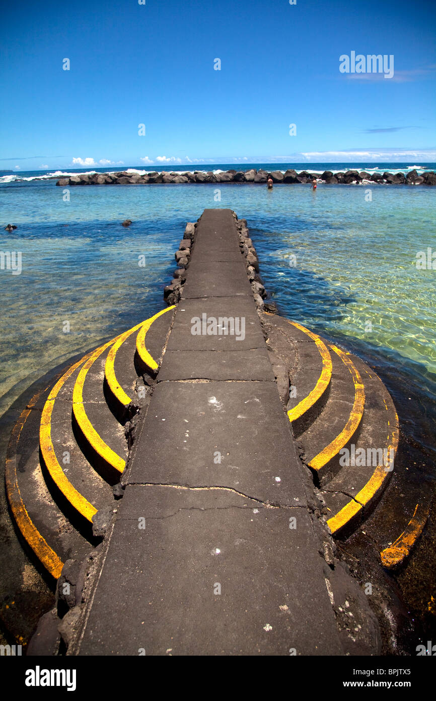 Onekahakaha Beach Park, Hilo, isola di Hawaii Foto Stock