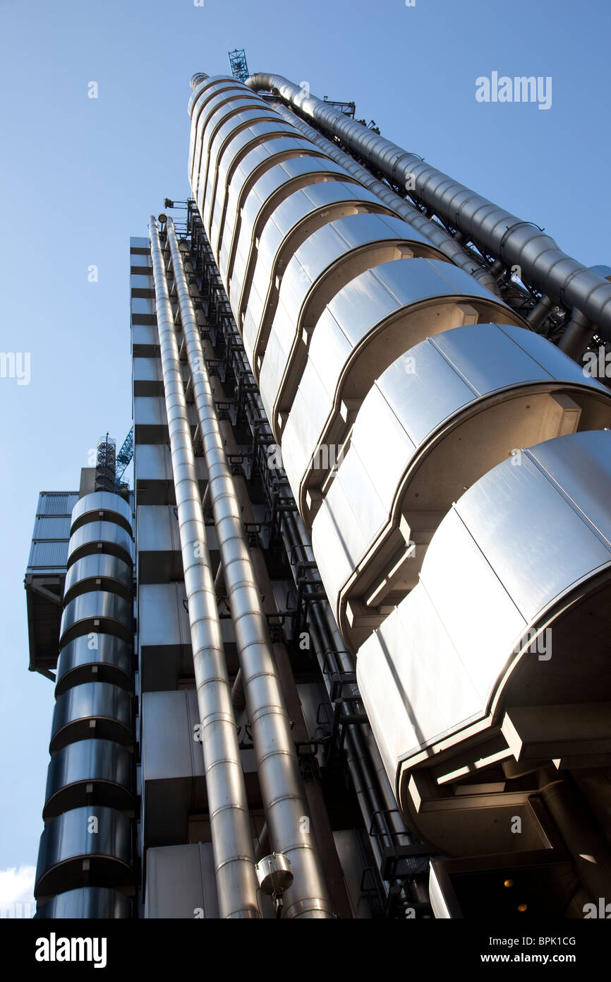 Richard Rogers' progettato Lloyd's edificio su Lime Street, Città di Londra, Regno Unito. Foto:Jeff Gilbert Foto Stock