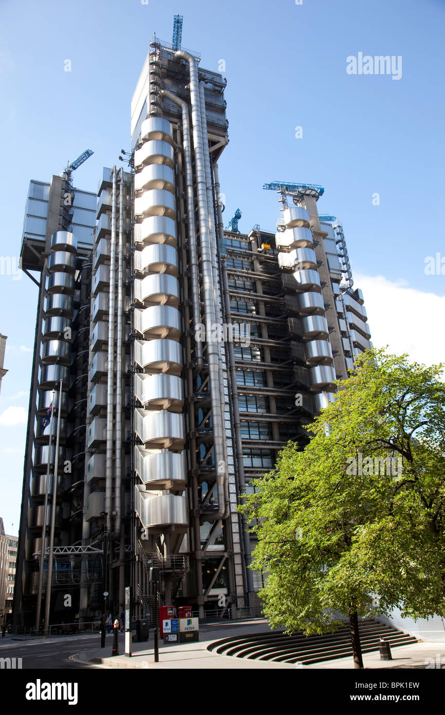 Richard Rogers' progettato Lloyd's edificio su Lime Street, Città di Londra, Regno Unito. Foto:Jeff Gilbert Foto Stock