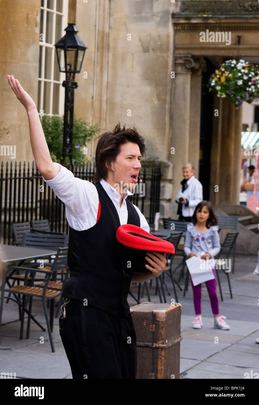 Street Theatre e Busker's Bath Somerset England UK Foto Stock