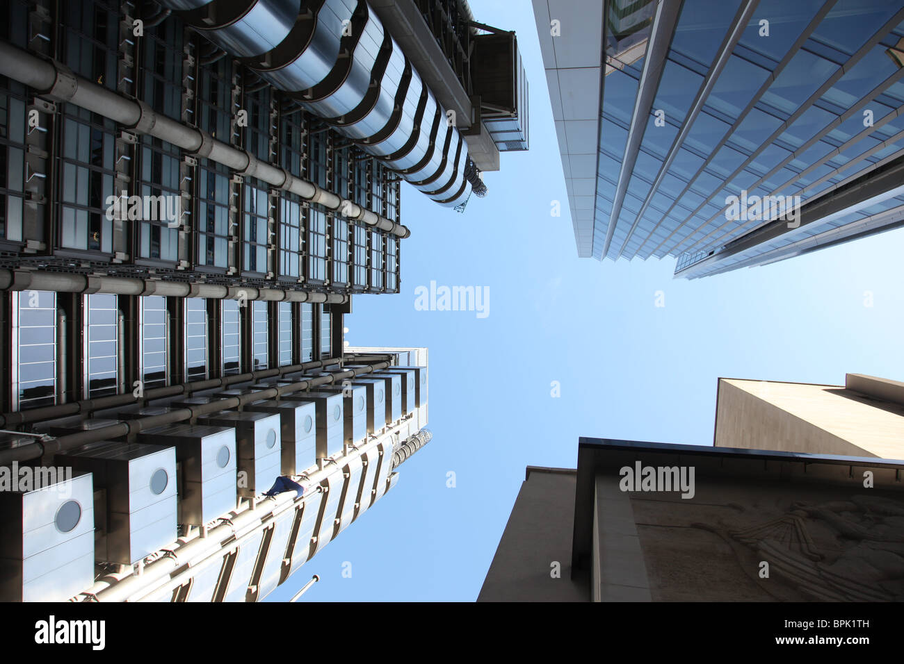 Richard Rogers' progettato Lloyd's edificio su Lime Street, Città di Londra, Regno Unito. Foto:Jeff Gilbert Foto Stock
