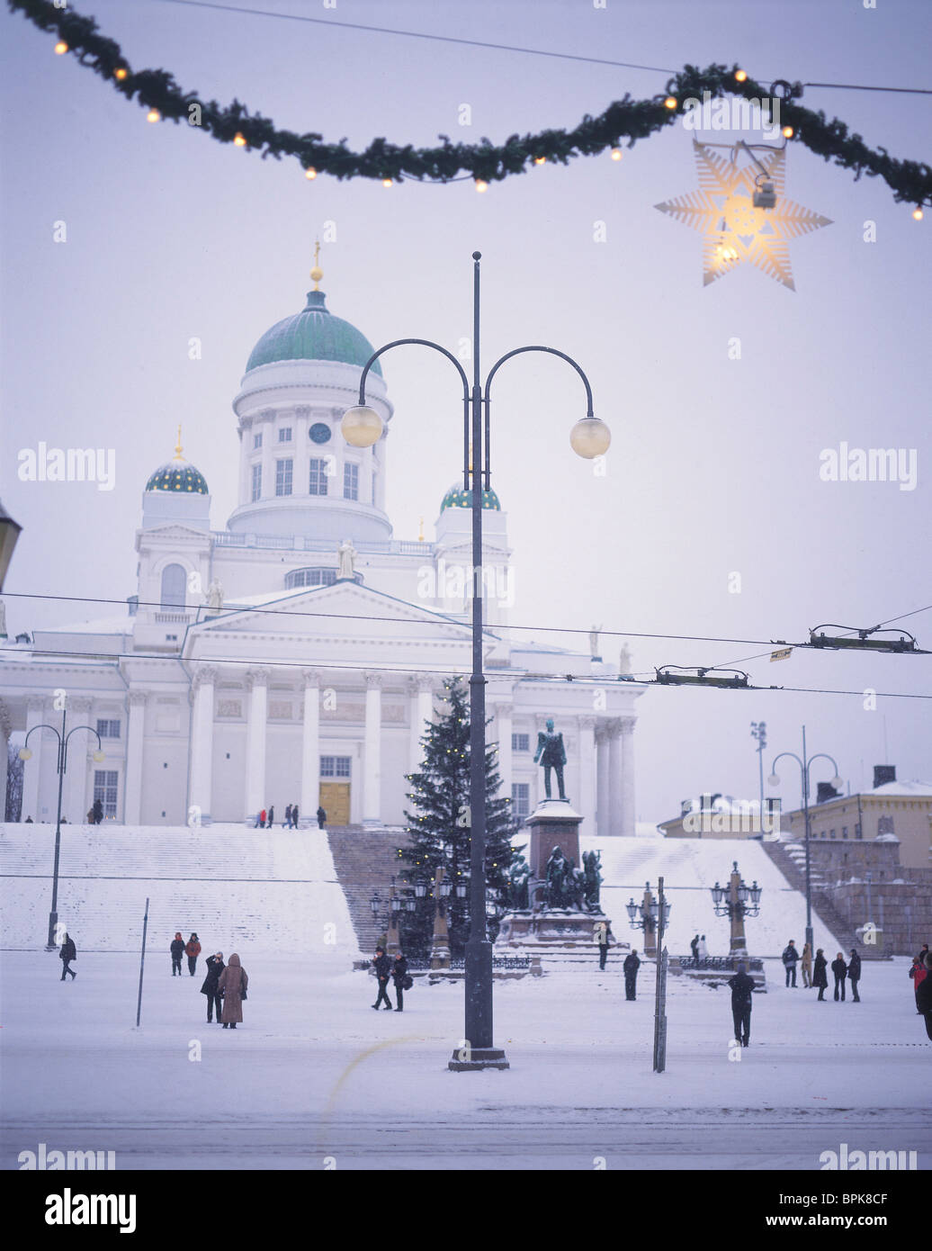 Helsinki a Natale, Finlandia Foto Stock