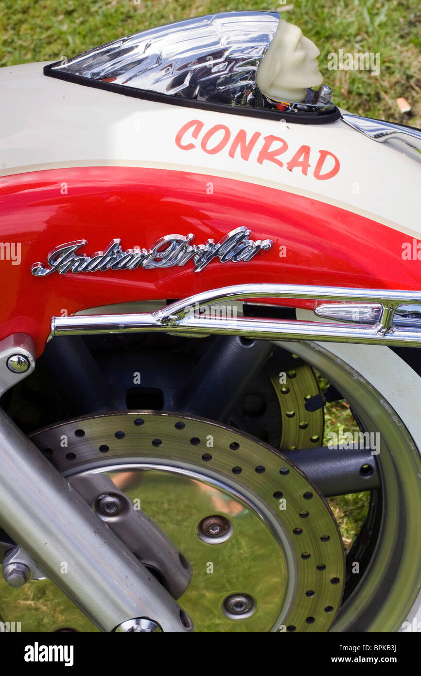 Indian Drifter ruota di moto ed ornamento Foto Stock