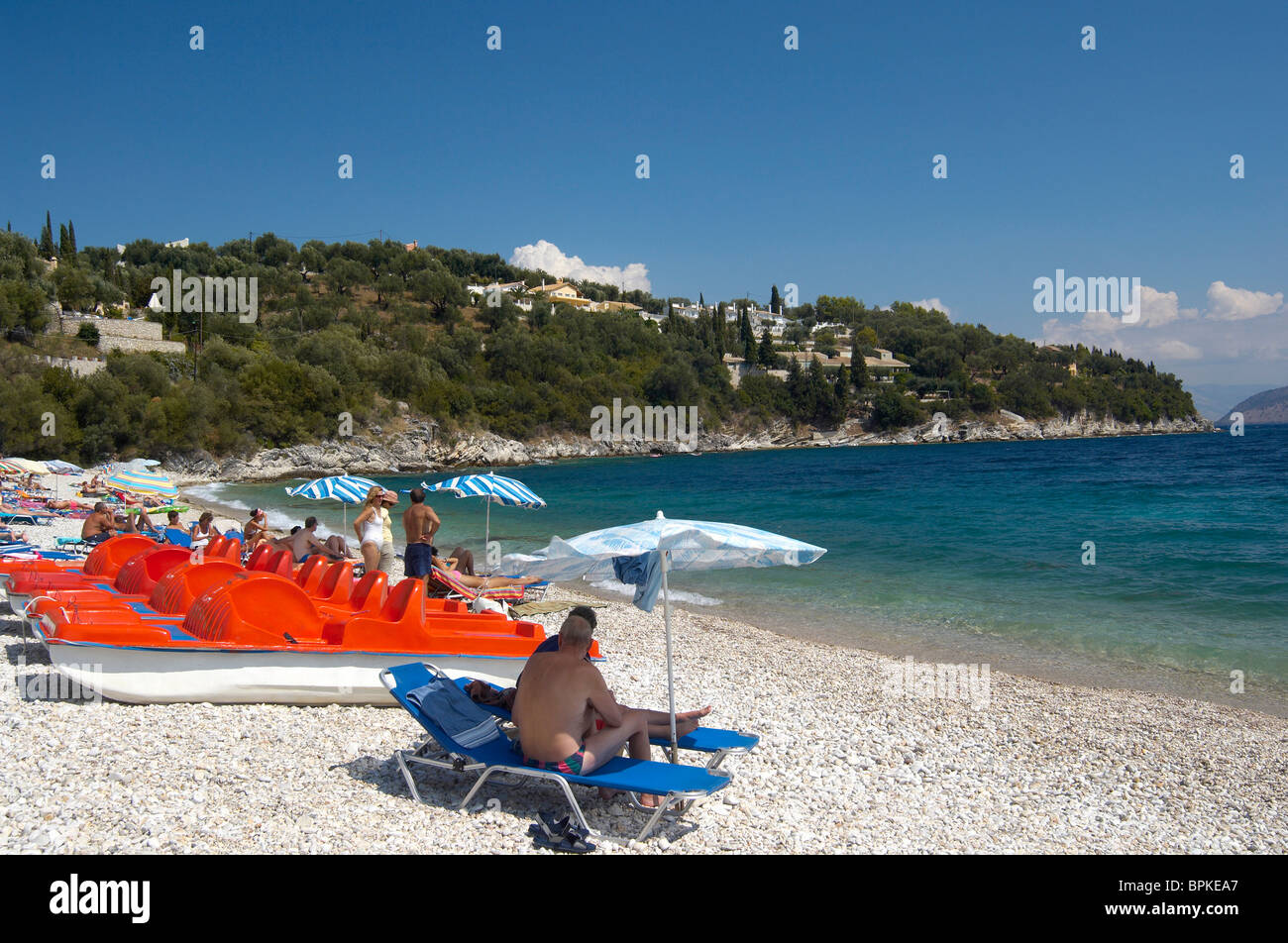 Kalami, CORFU, ISOLE GRECHE Foto Stock