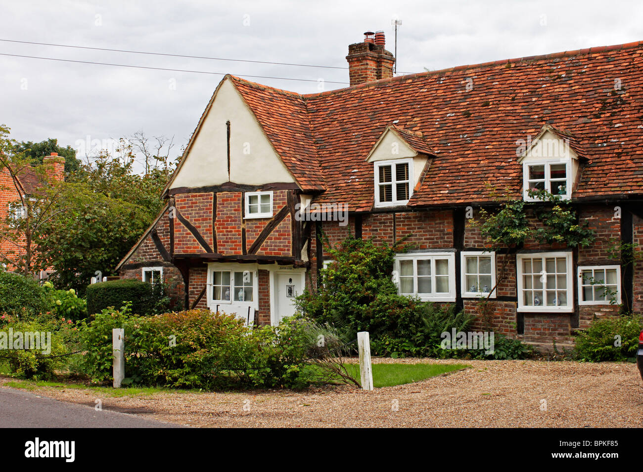 Misbourne Cottage in Denham utilizzata come casa di Miss Marple nel film realizzati dall'attrice Margaret Rutherford. Foto Stock