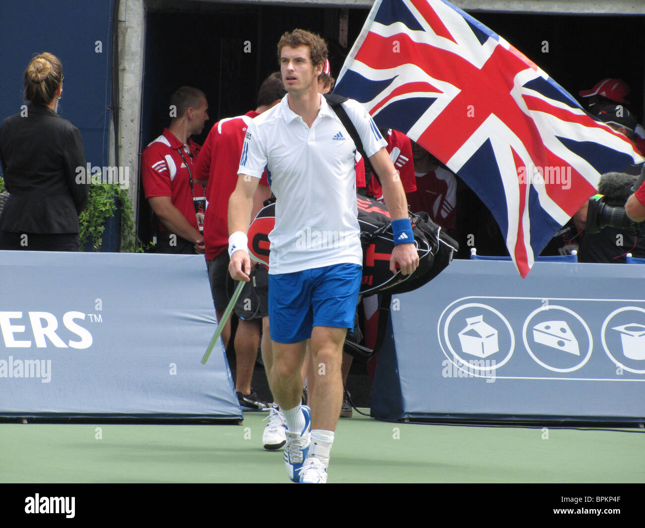 ANDY Murray (Gran Bretagna) partita finale contro Roger Federer, ROGERS CUP, Toronto, Canada, 15 agosto 2010 Foto Stock