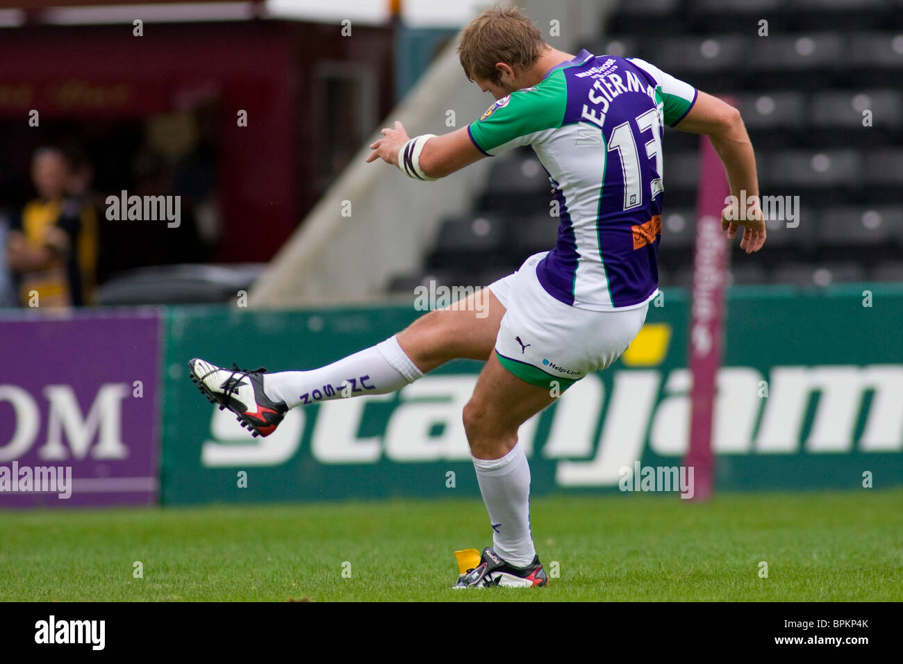 Settembre 06 2009; Twickenham Middlesex: arlecchini RL v Castleford Tigers giocando in Engage Super League a chinarsi terra Foto Stock