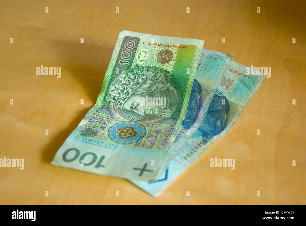 Zloty polacco note fatture valuta il denaro Foto Stock