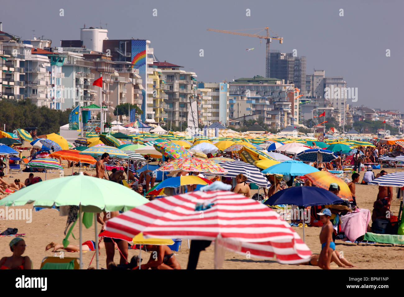 Spiaggia di Jesolo, Mare Adriatico, Italia. Foto Stock