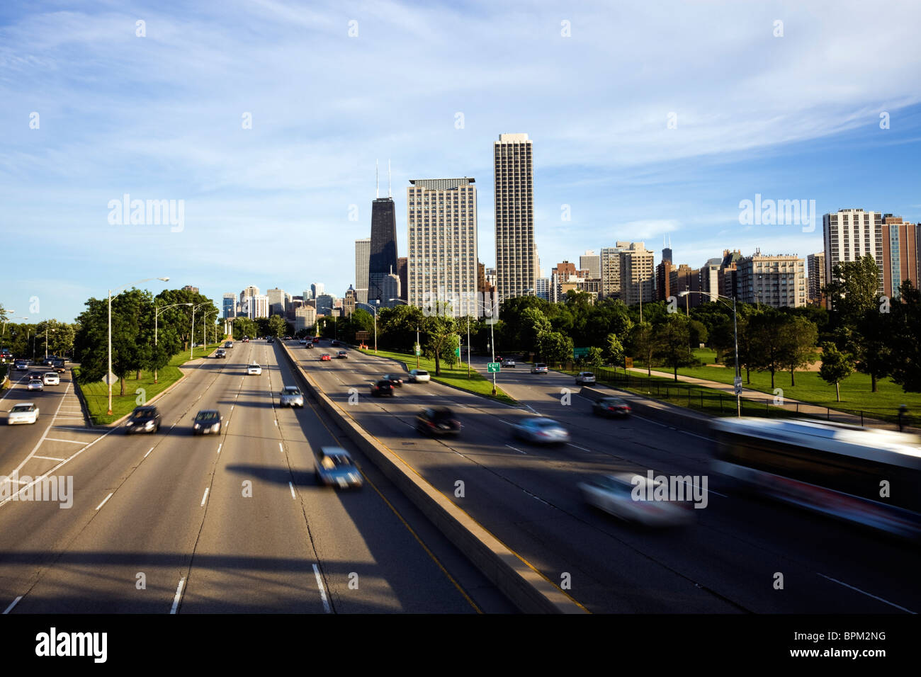 Lake Shore Drive in Chicago Foto Stock