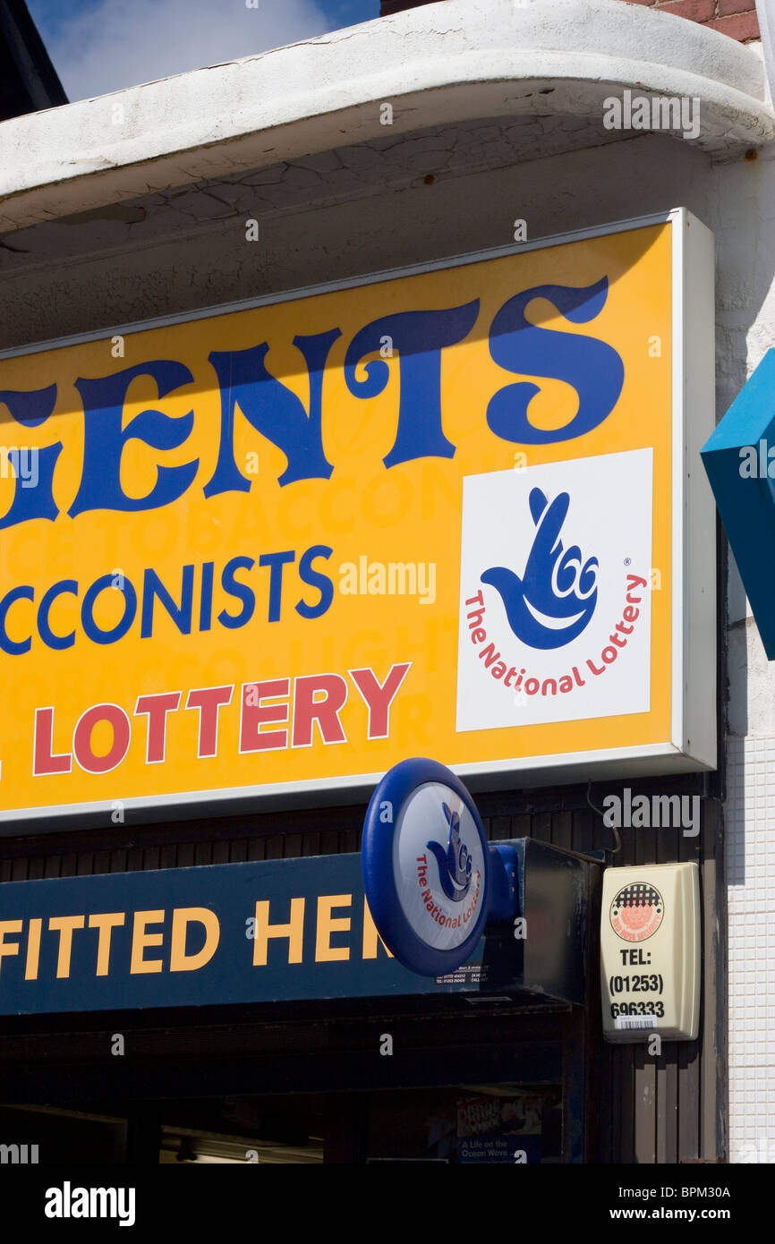 Lotteria nazionale segno Foto Stock